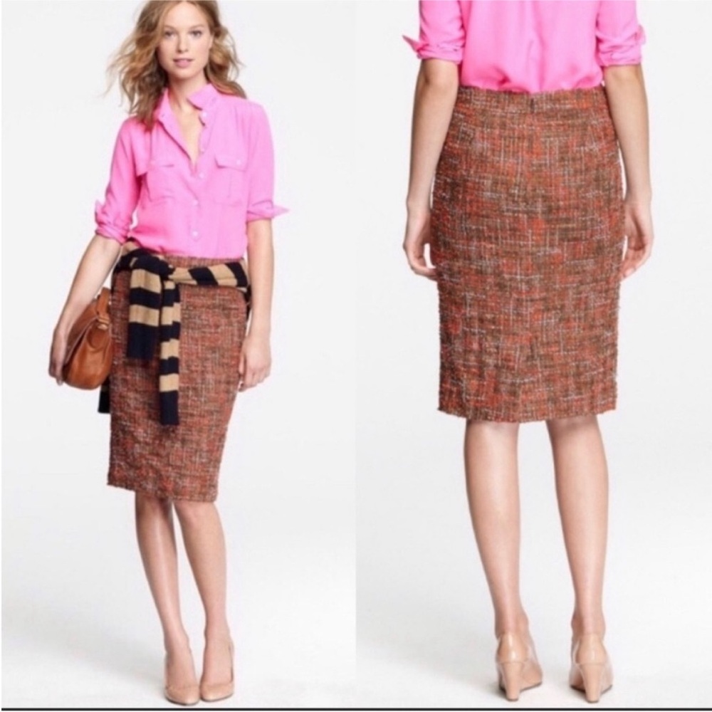 J. Crew Harvest Tweed The Pencil Skirt Size 6